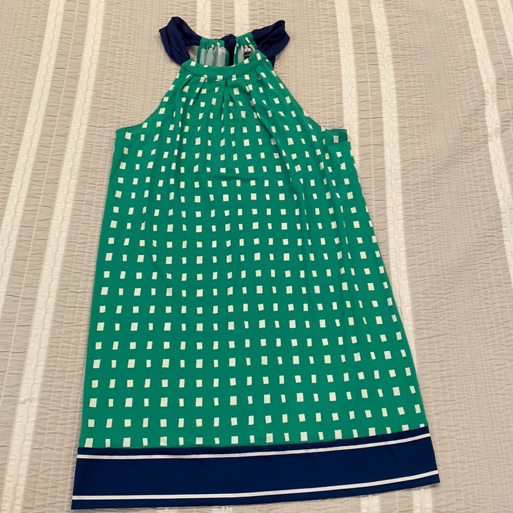Mud Pie green, blue, and white dress